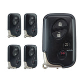 Lots of 5 Smart Car Key Fob Replacement for Lexus ES350 GS300 GS350 GS430 GS450h GS460 IS250 IS350 LS600h Proximity 4 Button Remote HYQ14AAB 271451-0140